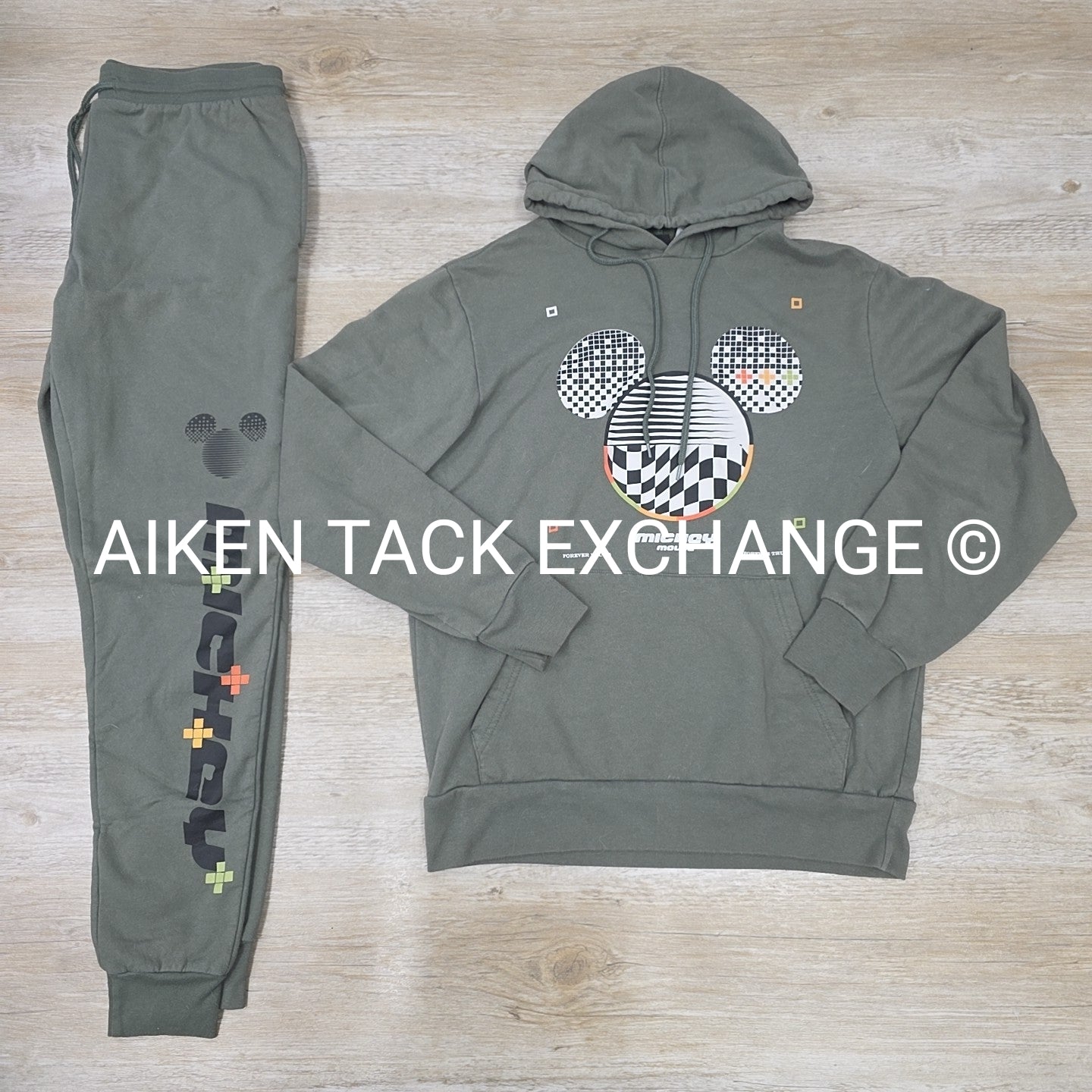 Mickey Mouse Sweatpants Set, Women's Size Medium Hoodie + Size Small Joggers