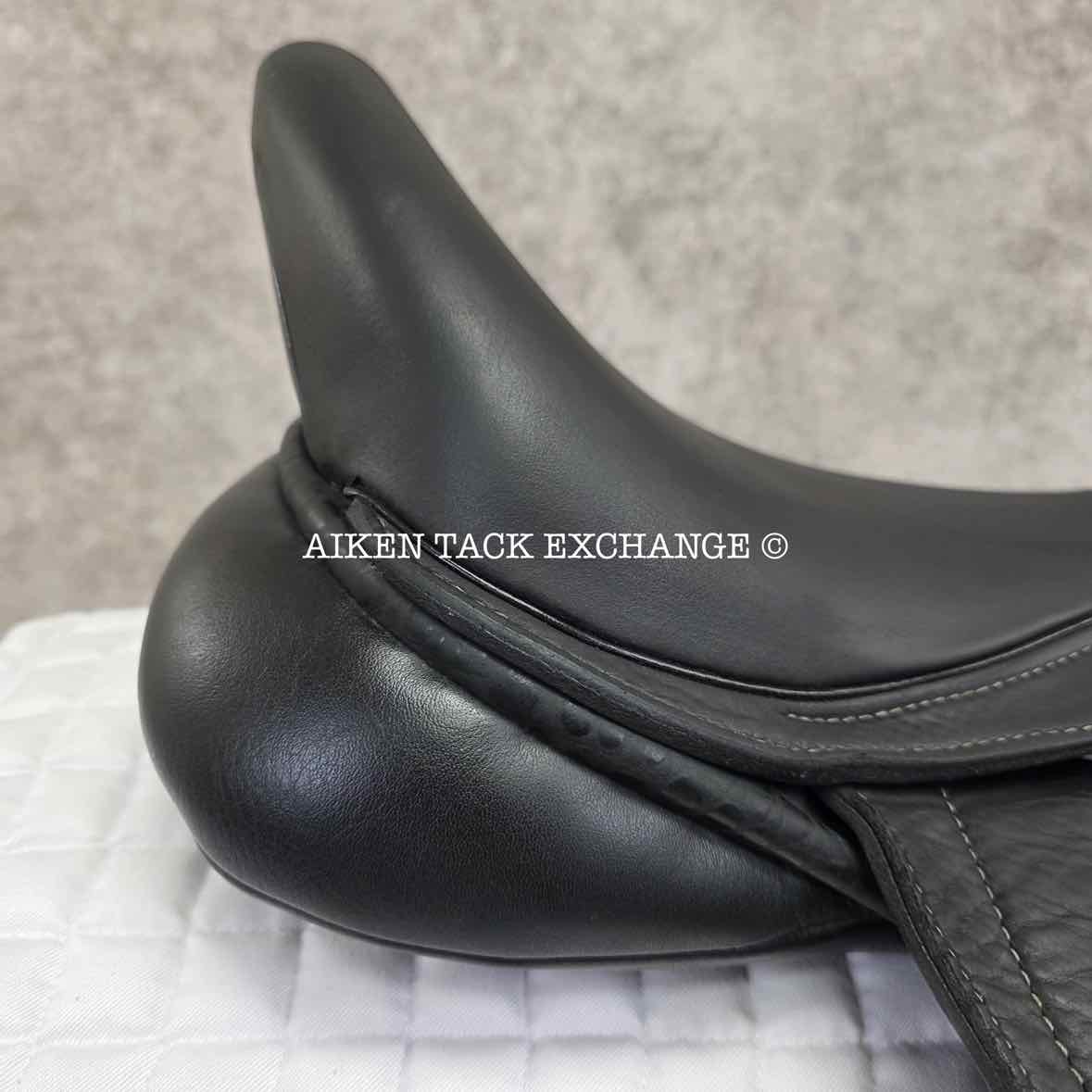 2017 Custom Saddlery Wolfgang Constanze Monoflap Dressage Saddle, 17.5" Seat, Adjustable Tree, Wool Flocked Panels