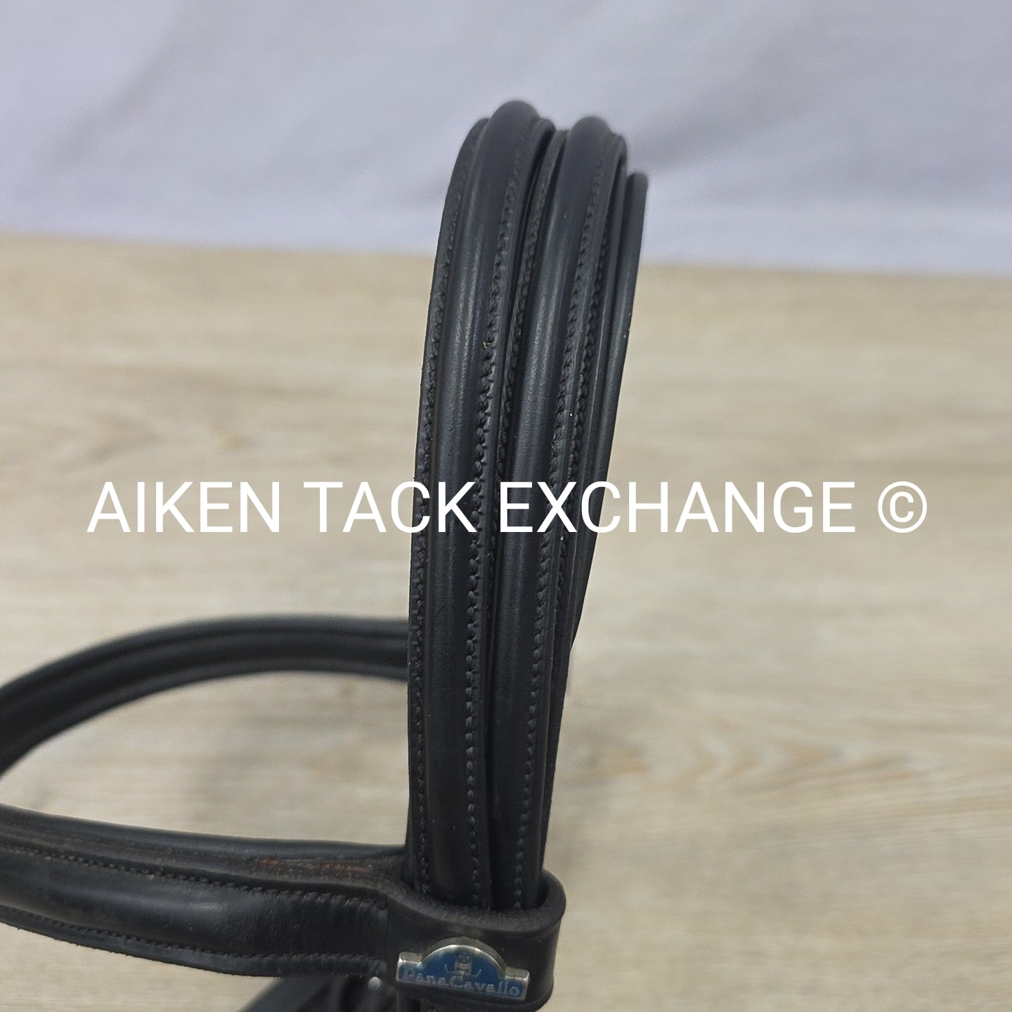 Panna Cavallo Double Weymouth Bridle with Both Reins, Black, Size Full