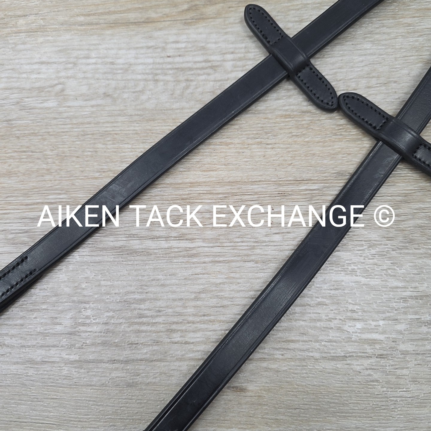 Passier Leather Reins with Hand Stops, Black, 55"