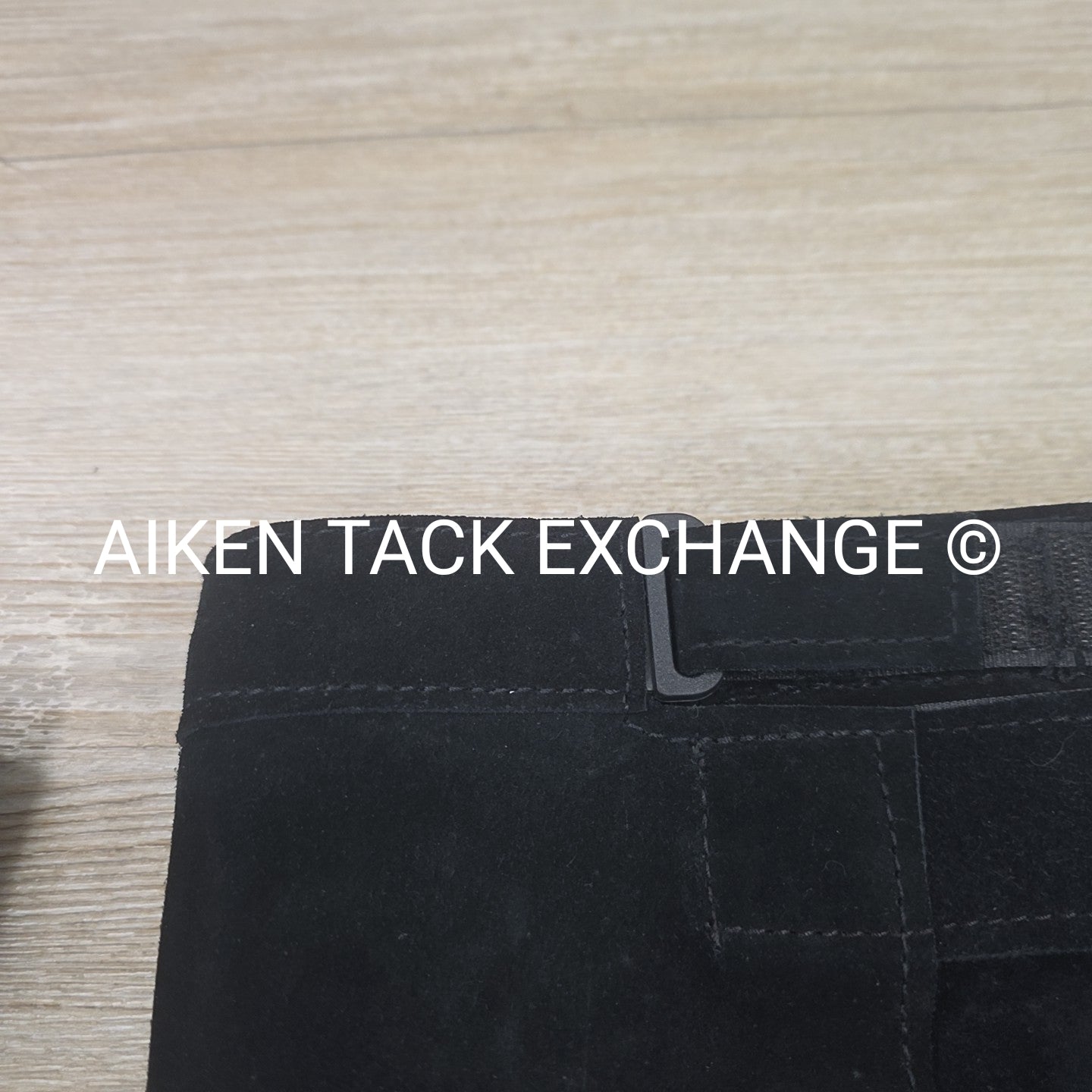 Suede Half Chaps, Black, Size Large