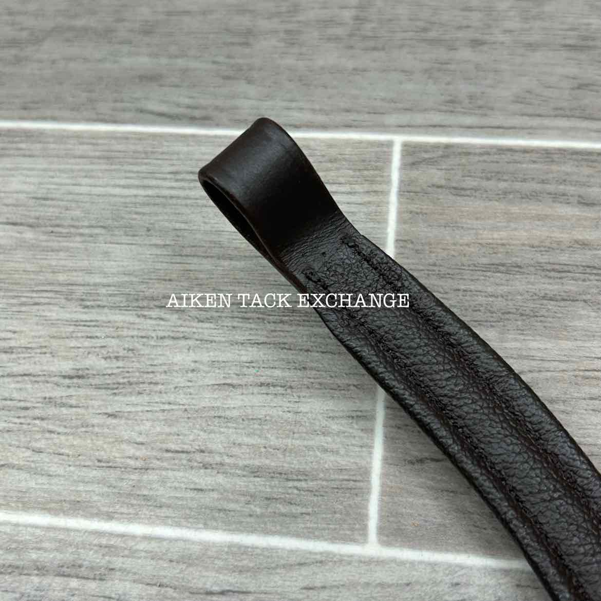 Plain Raised Padded Browband, Black, 16.5"