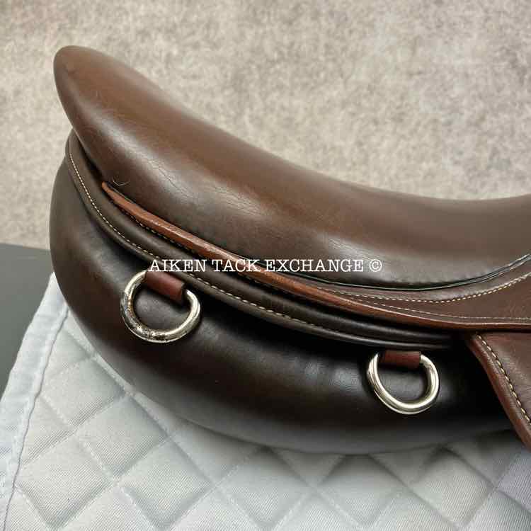 2001 Devoucoux Chiberta Monoflap Jump Saddle, 17.5" Seat, 2A Flap, M/MW Tree, Foam Panels