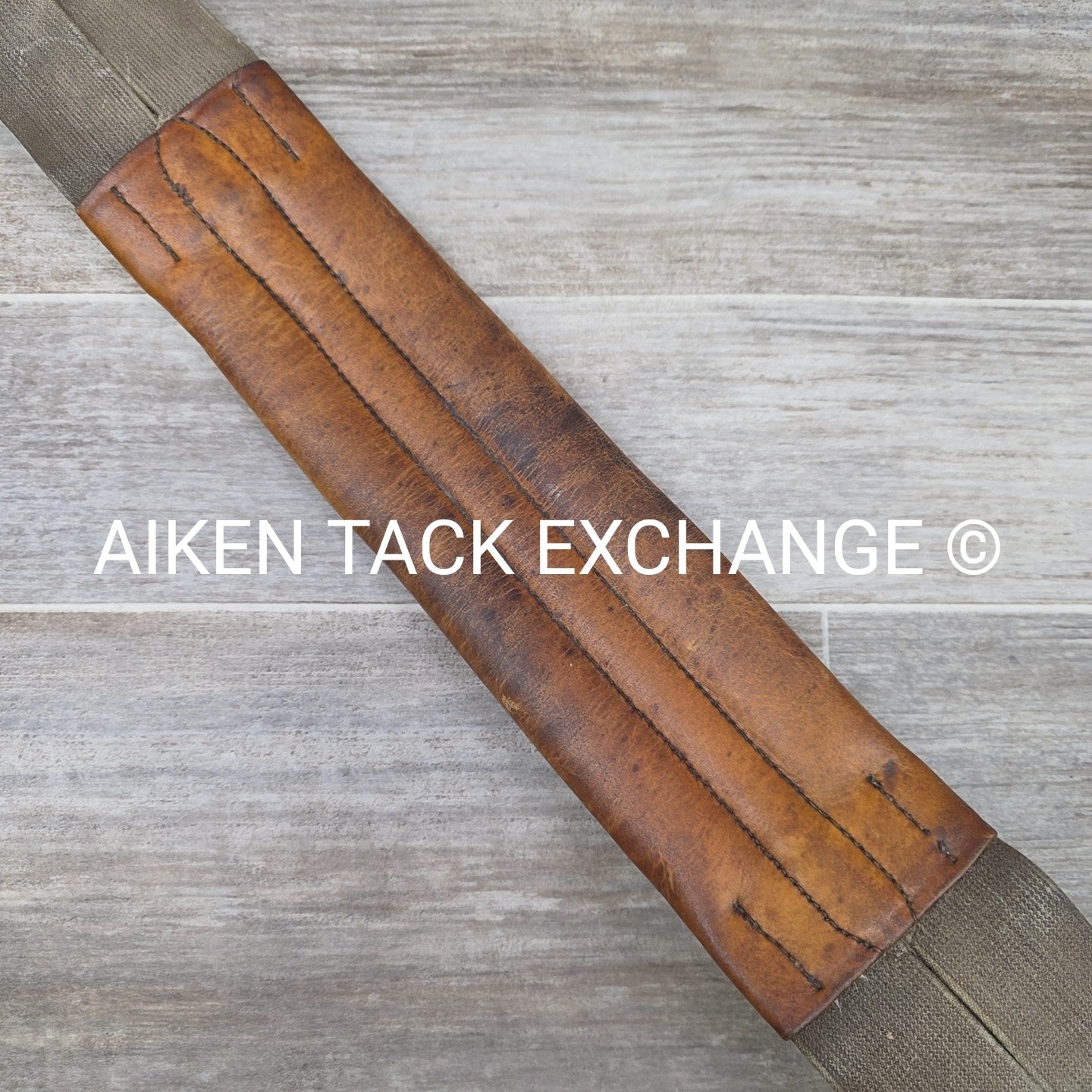 Mortack Girth with Double Elastic, Brown, 46"