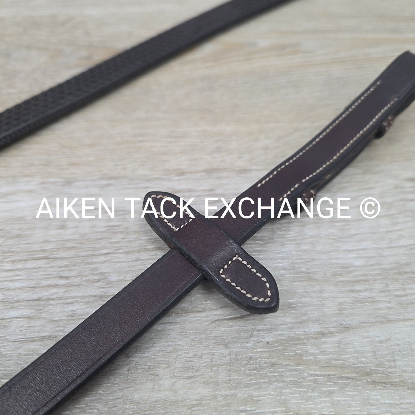 Penelope Elastic Rubber Grip Reins, Brown, 55"