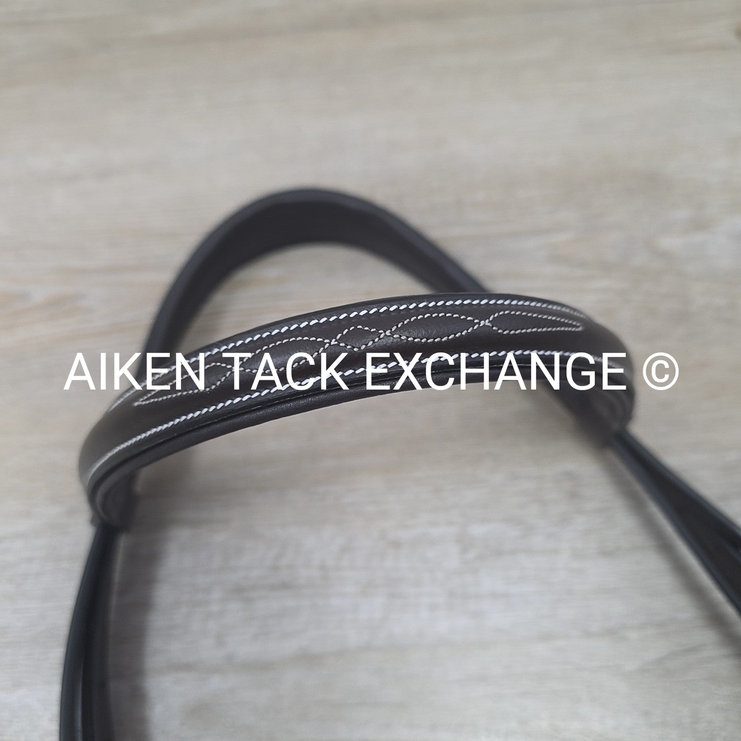 HDR Pro Mono Crown Fancy Stitch Padded Bridle with Reins, Havana Size Full/Horse