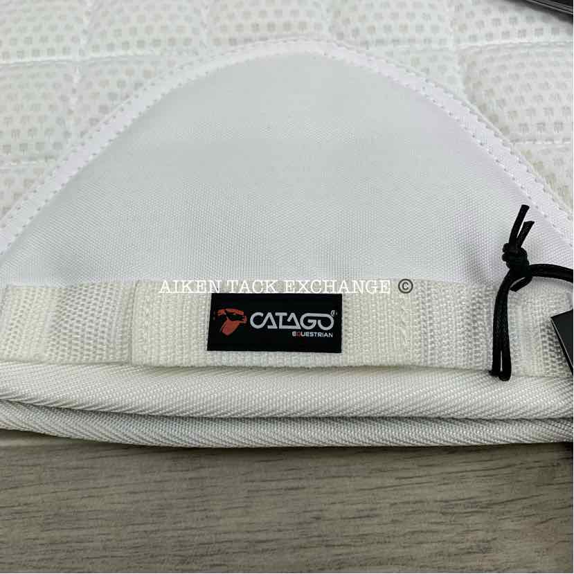 Catago FIR-Tech (Far Infrared Rays) Dressage Saddle Pad, White, Brand New