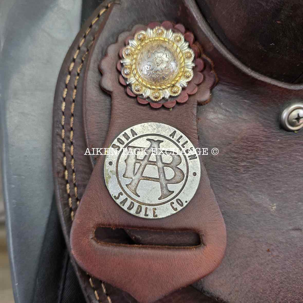 Bona Allen Western Roping Saddle, 15" Seat, Regular Tree - Semi QH Bars