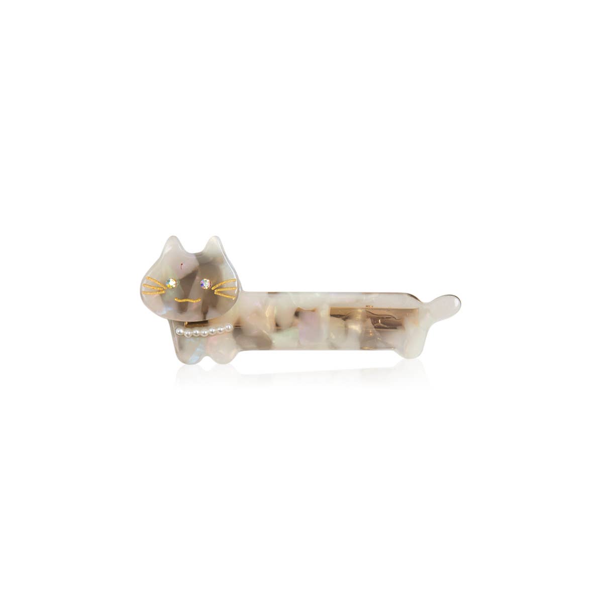 Acrylic Cat Hair Pin - Gray