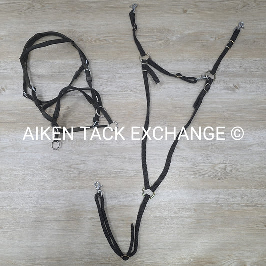 BARGAIN BUNDLE: Nylon Side Pull Bridle with Braided Nylon Breastplate