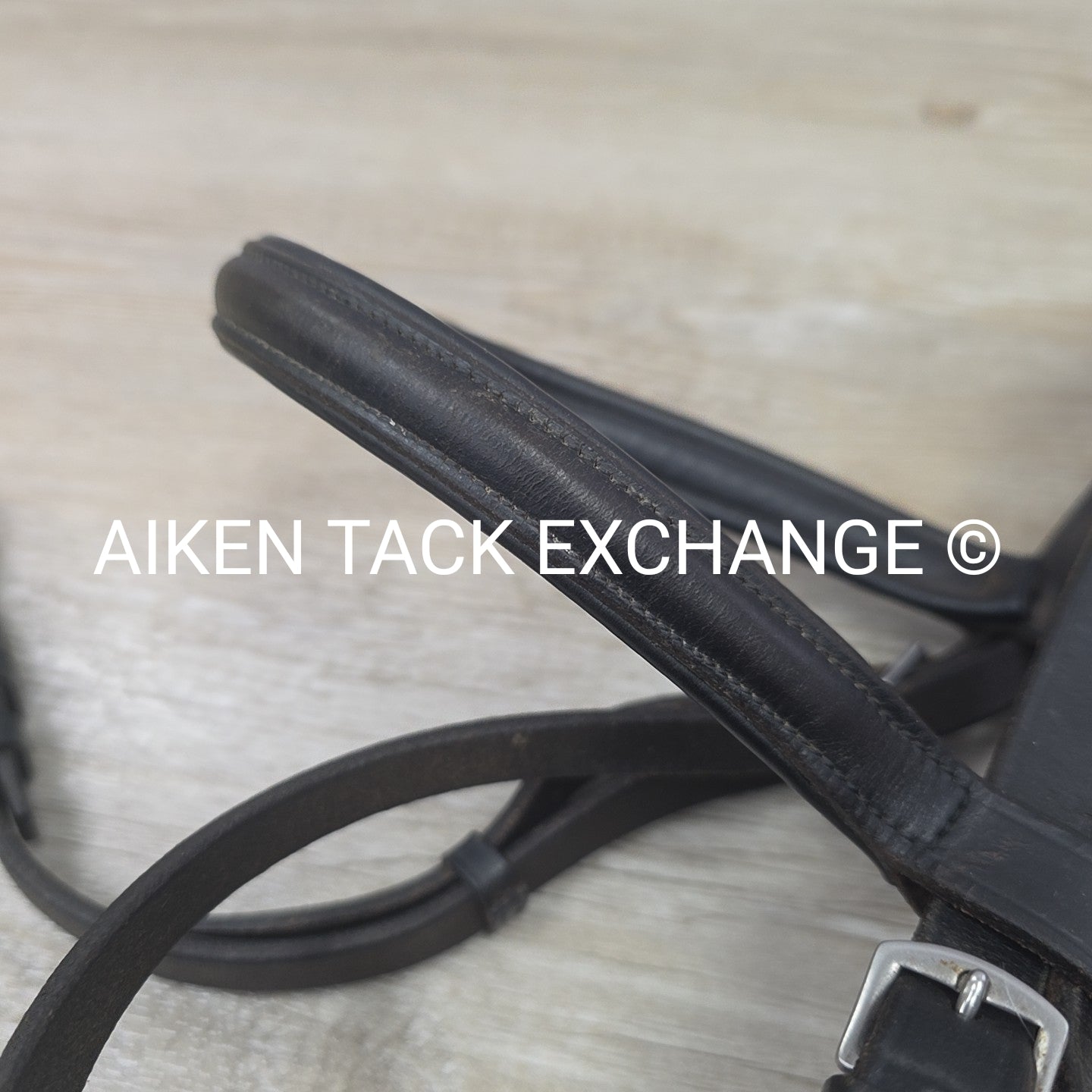 Plain Raised Bridle, Missing Flash Strap, No Reins, Oversize