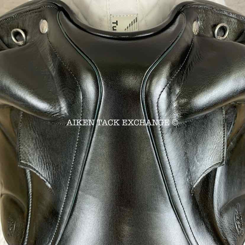 **SOLD** 2014 Devoucoux Mendia Makila Lab Monoflap Dressage Saddle, 18" Seat, 3 Flap, Medium Wide Tree, Foam D3D Panels