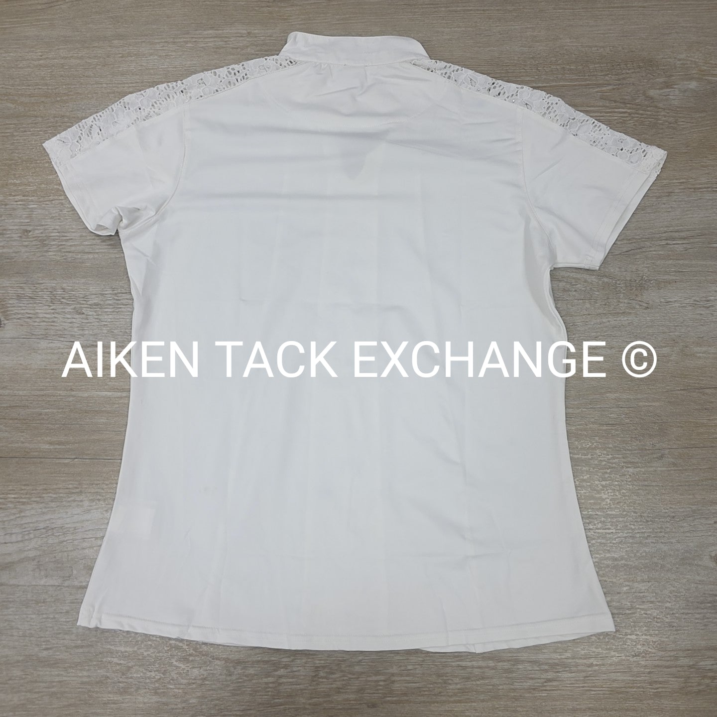 Montar Rae Short Sleeve Lace Panel Competition Shirt, Women's XLarge