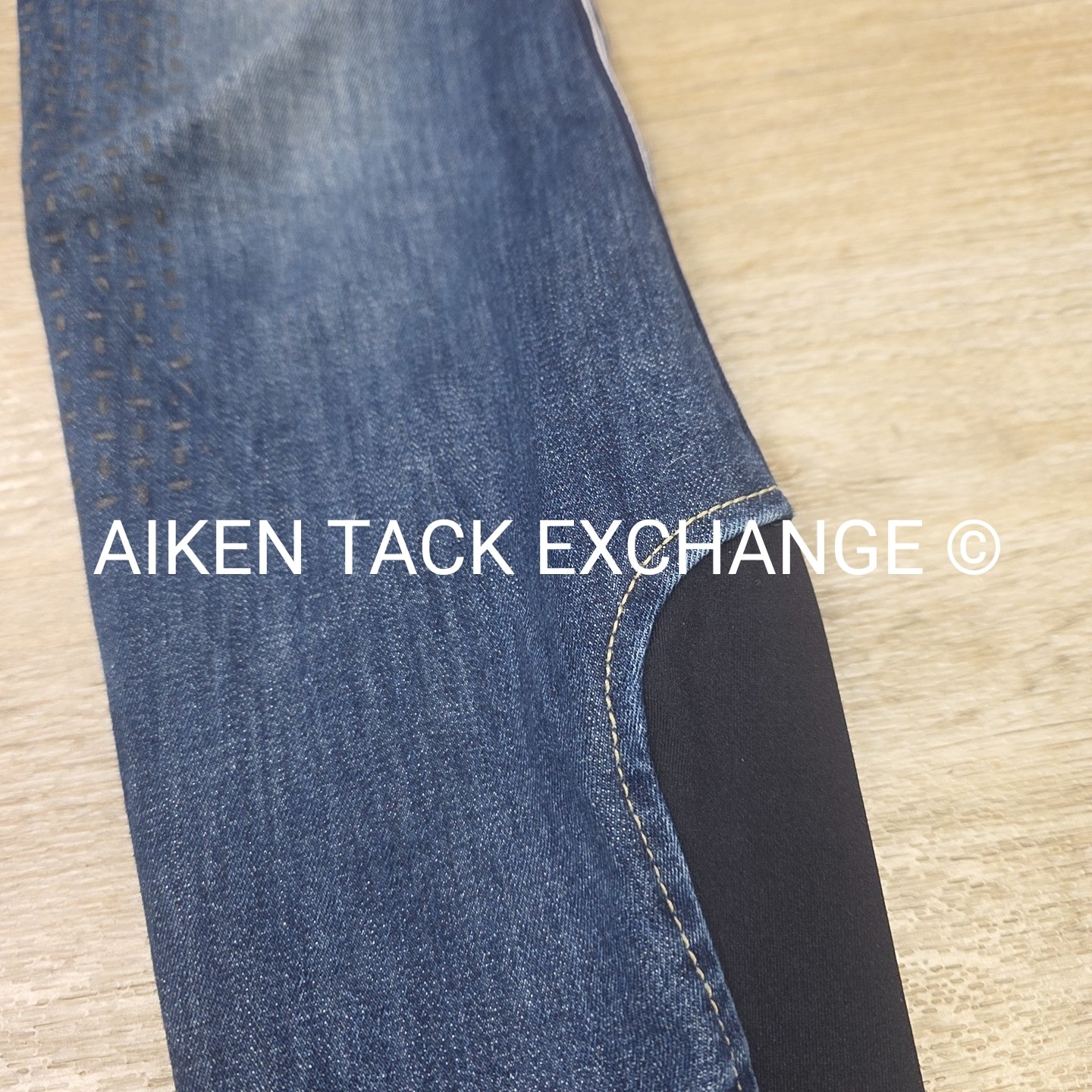 Schockemohle Denim Silicone Grip Full Seat Breeches, Size 26