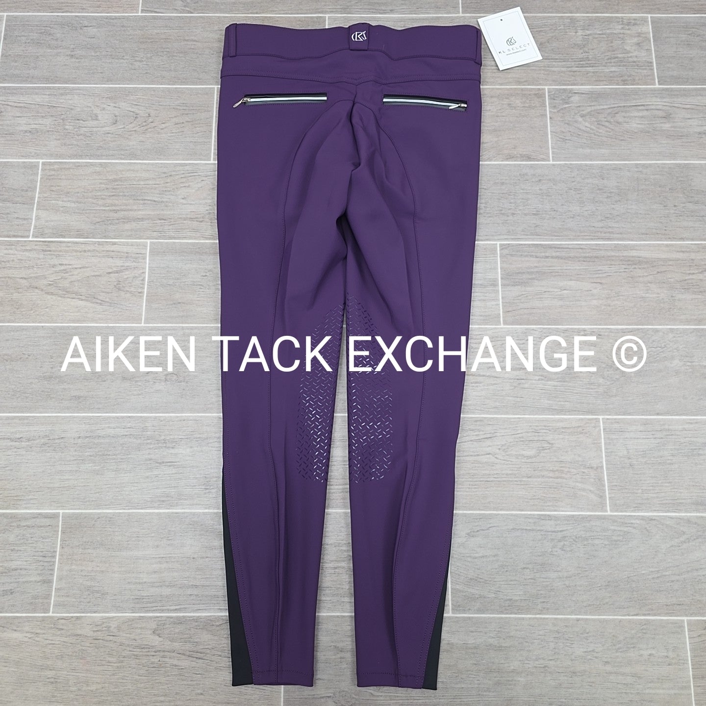 KL Select Gabrielle Knee Patch Breeches, Purple, Women's Size 28R