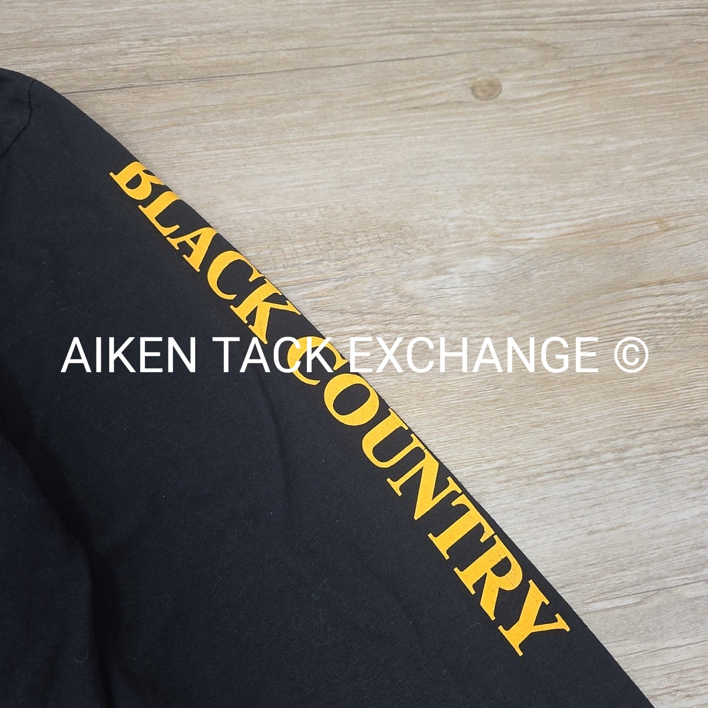 Black Country Long Sleeve Collared Top, Size Medium