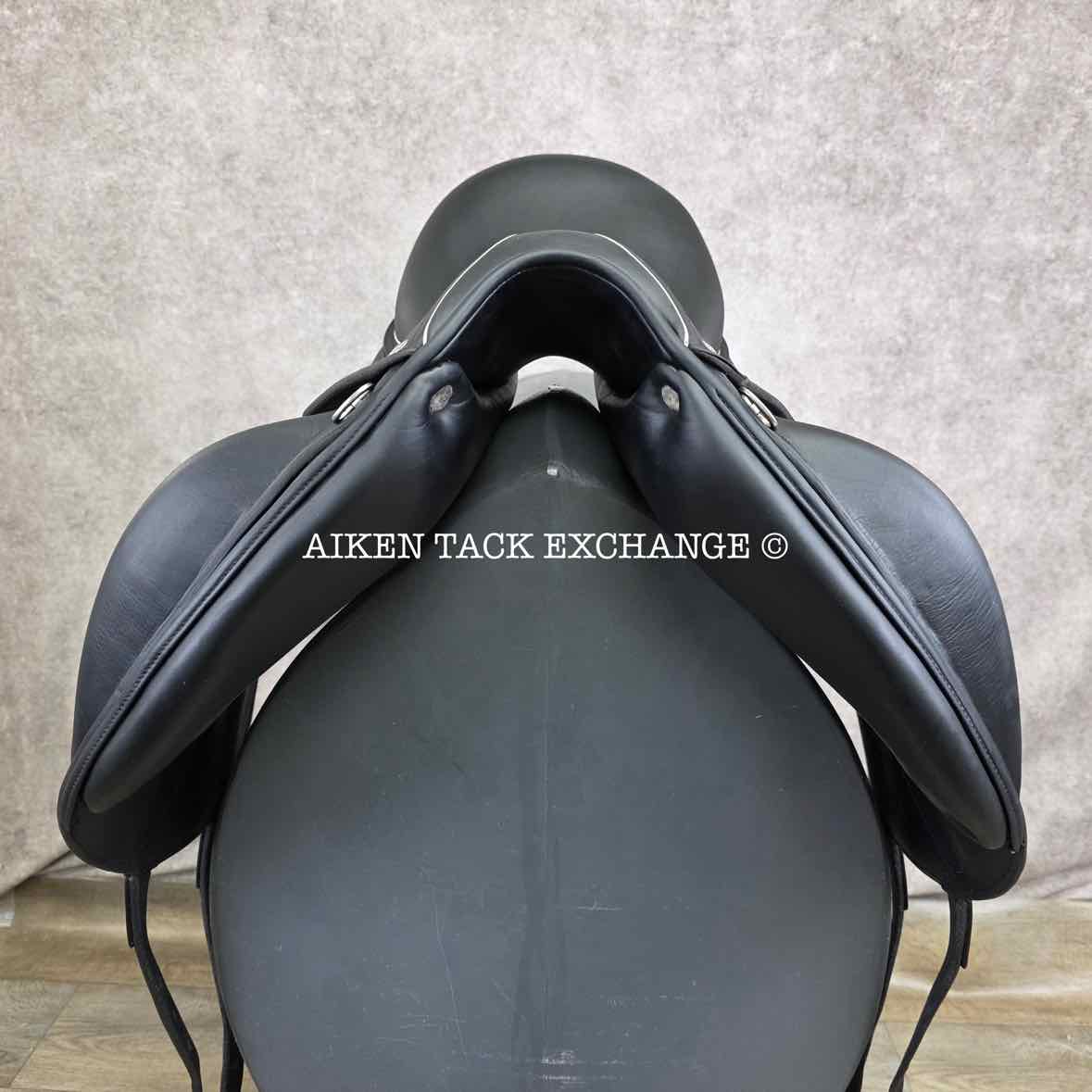 2017 Devoucoux Makila S Monoflap Dressage Saddle, 18" Seat, 1A Flap, M/MW Tree, D3D Panels, Full Buffalo Leather