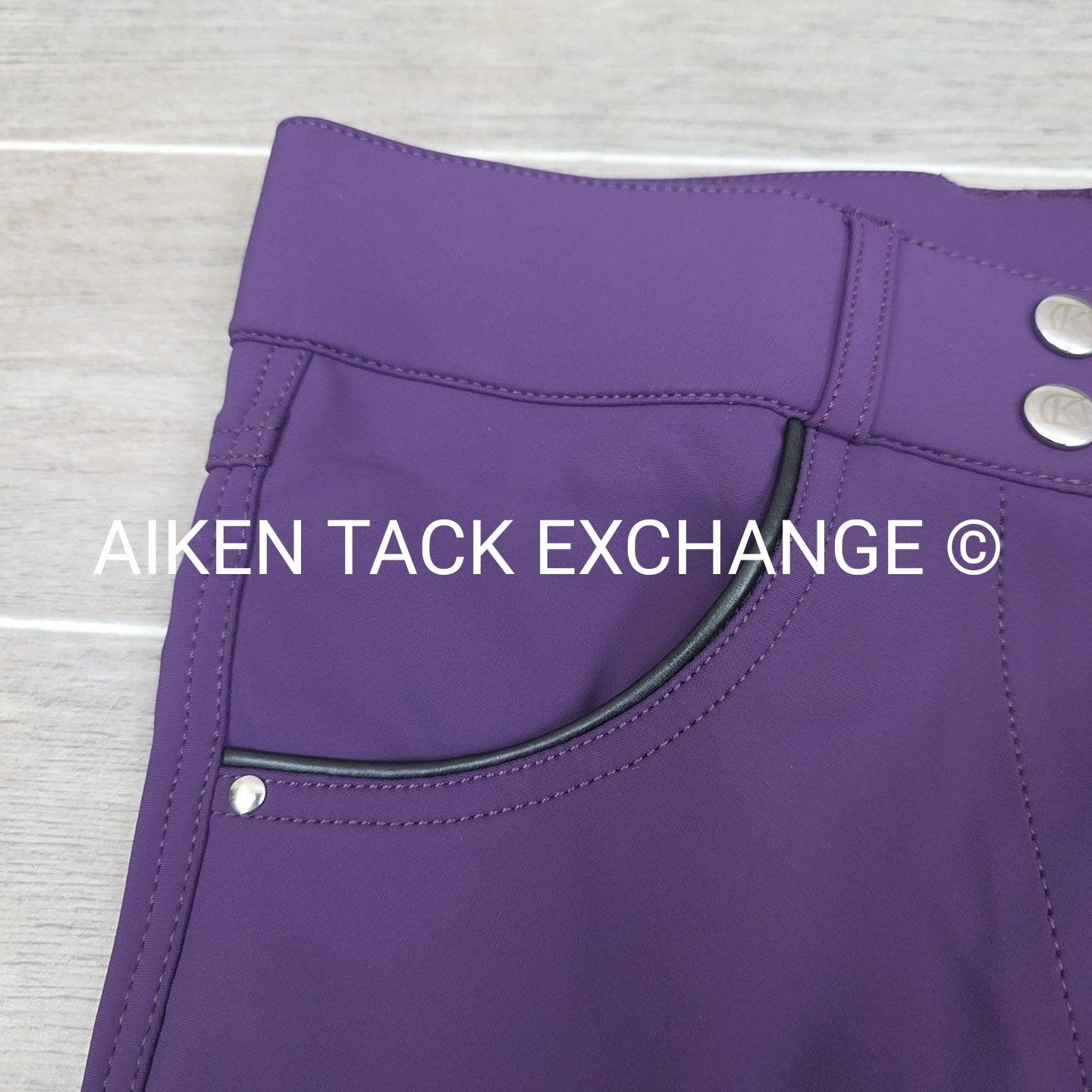 KL Select Gabrielle Knee Patch Breeches, Purple, Women's Size 24R