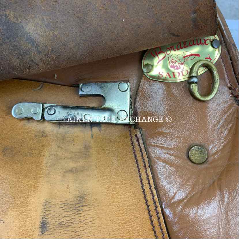 Bordeaux Saddlery Close Contact Jump Saddle, 16" Seat, Medium Tree, Wool Flocked Panels