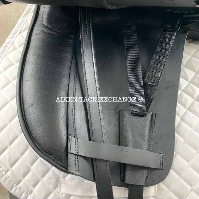 **SOLD** 2023 Zaldi New Generation London Dressage Saddle, 17.5" Seat, Adjustable Tree - Changeable Gullet, Wool Flocked Panels