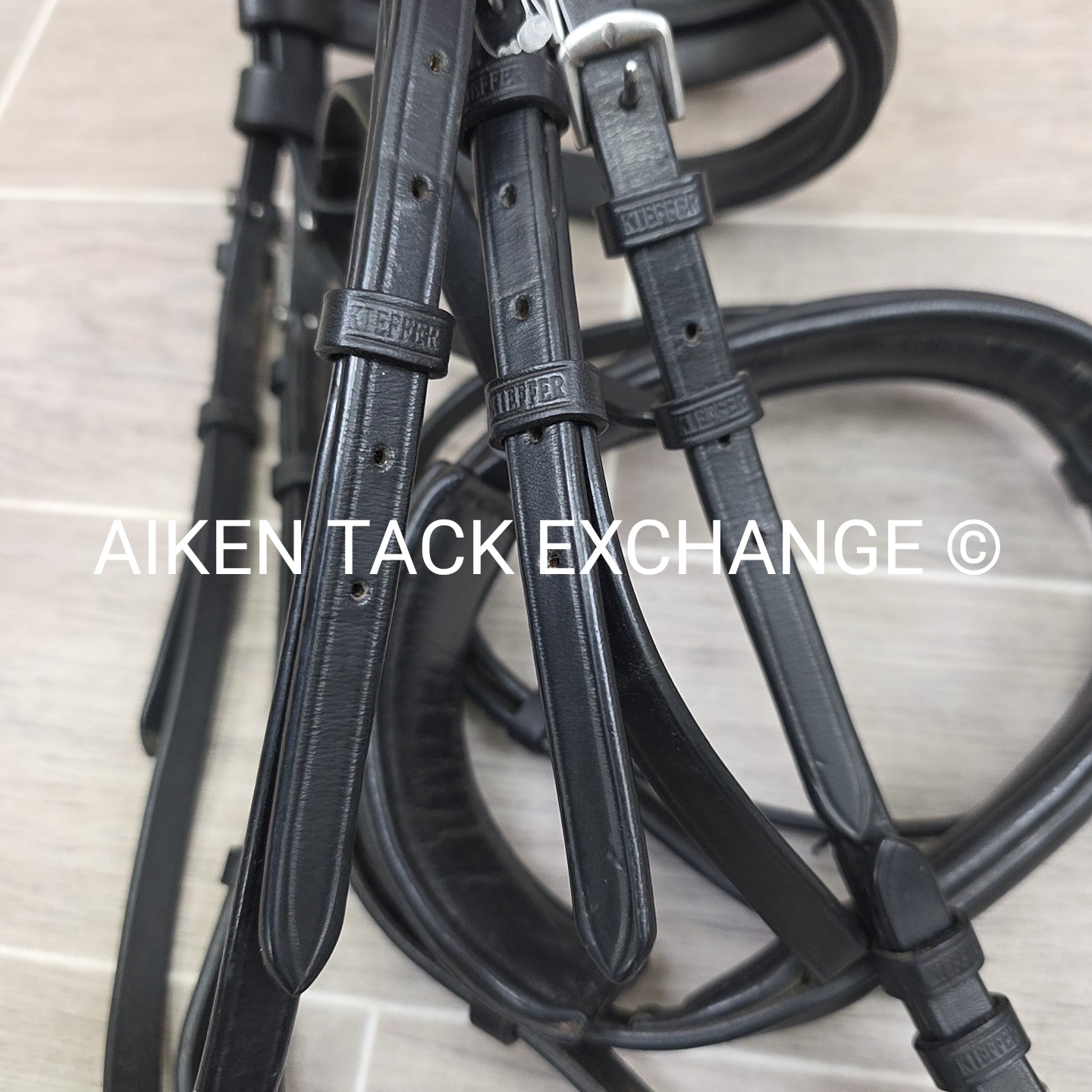 Kieffer Monocrown Bridle with Cotton Web Reins & 2 Extra Browbands, Size Full