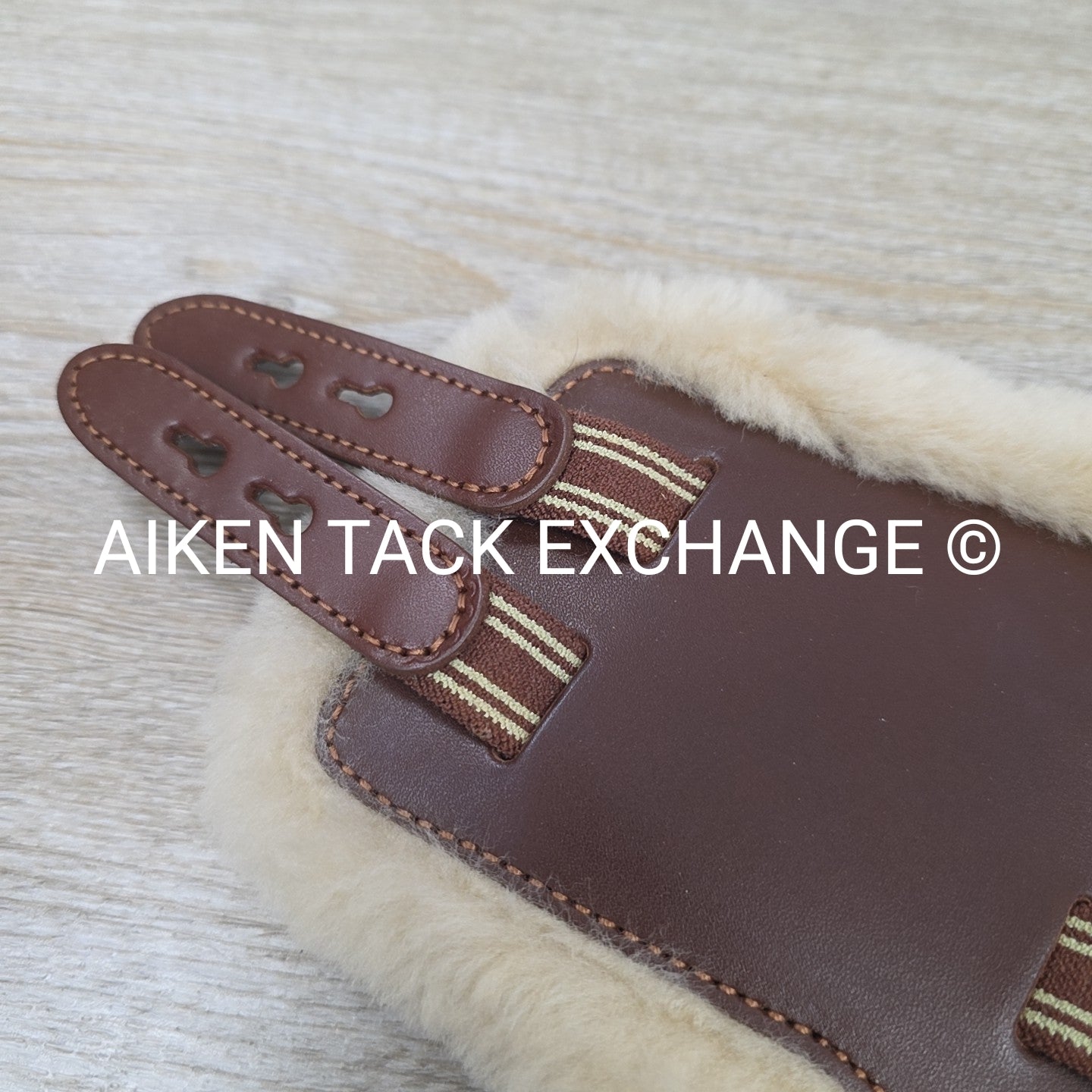 Prestige Sheepskin Lined Leather Hind Fetlock Boots, Brown, Size Large