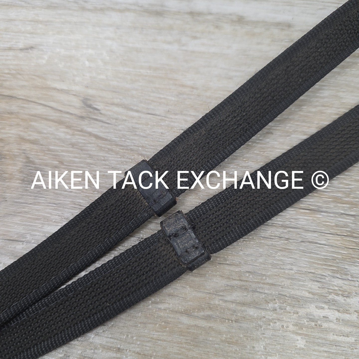 Rubberized Grip Reins with Hand Stops, Black, 60"