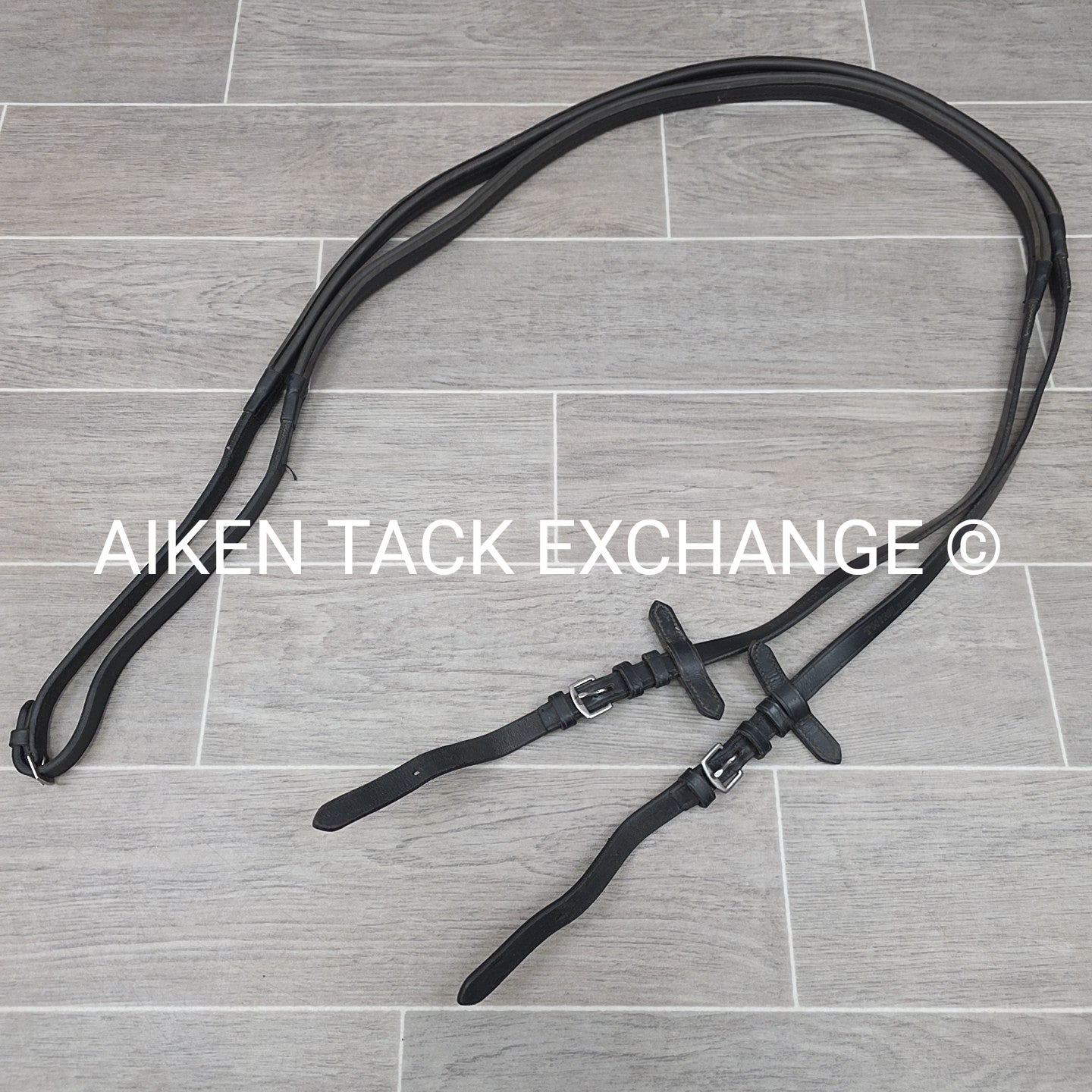 ThinLine Rubber Reins, Black, 60"