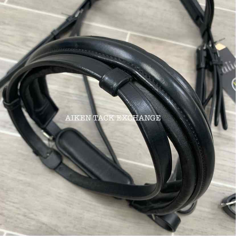 KL Select KL Italia Pirouette Flash Dressage Bridle with Reins, Oversize