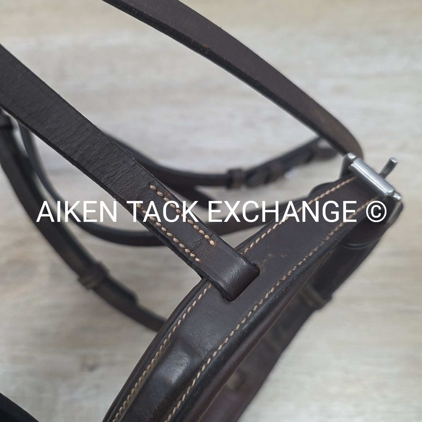 Monocrown Fancy Stitched Bridle, No Reins, Brown, Size Full