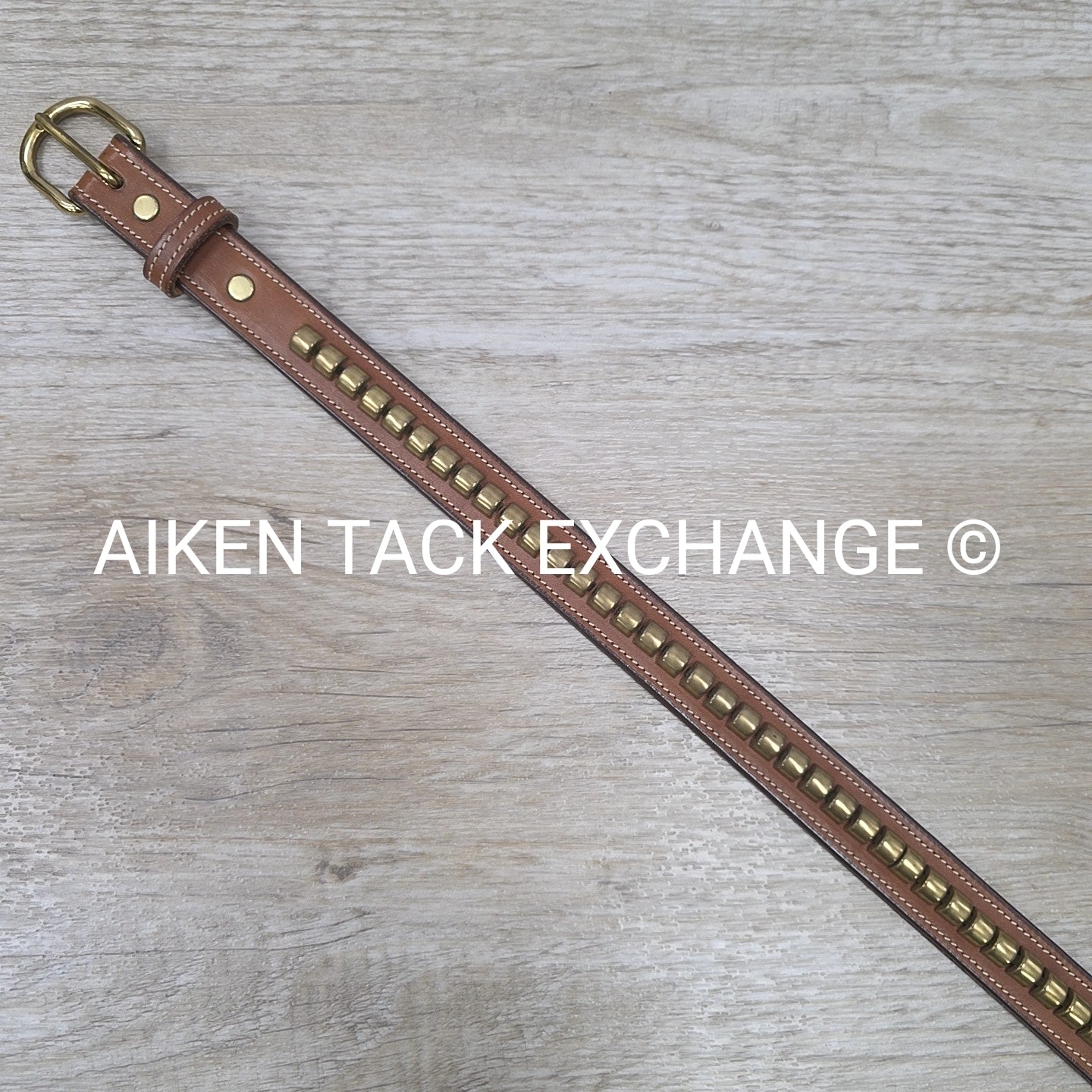 Tory Leather Clincher Brass Buckle Belt, 26"