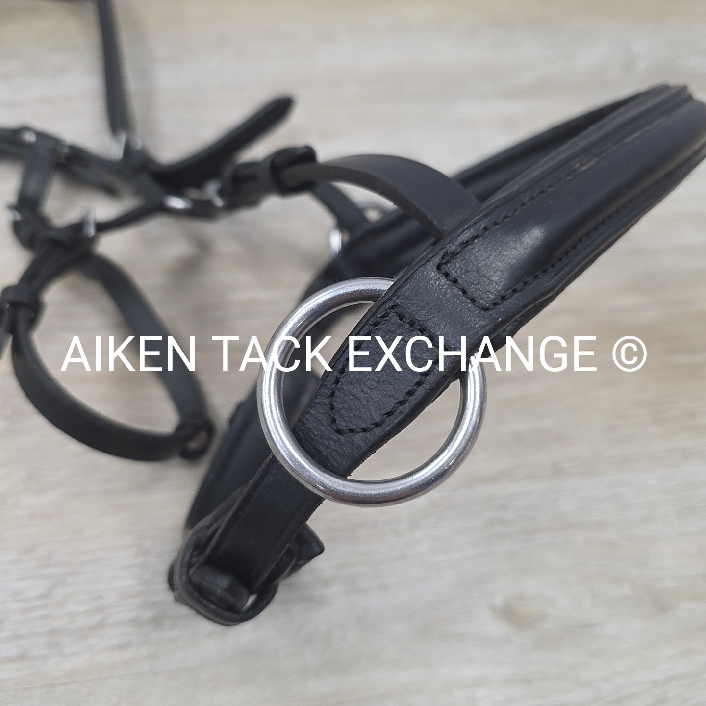 Bitless Bridle, No Browband, No Reins, Black, Size Full