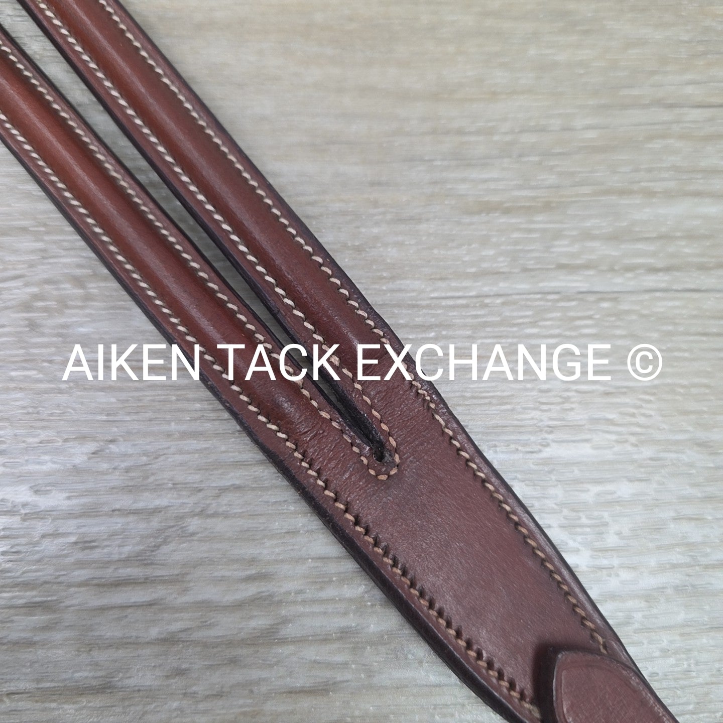 Fancy Stitched Round Raised Running Martingale Attachment, Brown
