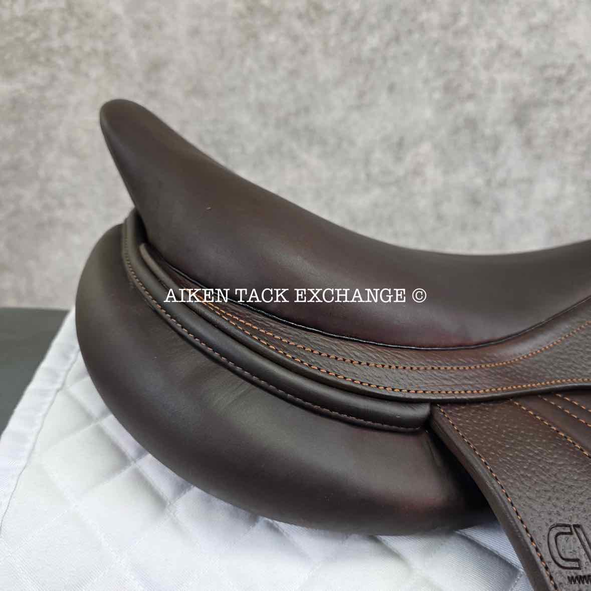 2020 CWD SE09 Monoflap Jump Saddle, 18" Seat, 2A Flap, Medium Tree, Foam Panels, Full Buffalo Leather