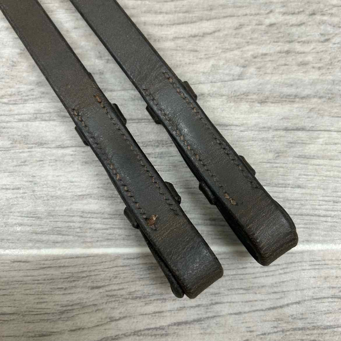 Cheek Pieces, Hook Studs, Brown, Oversize 13"