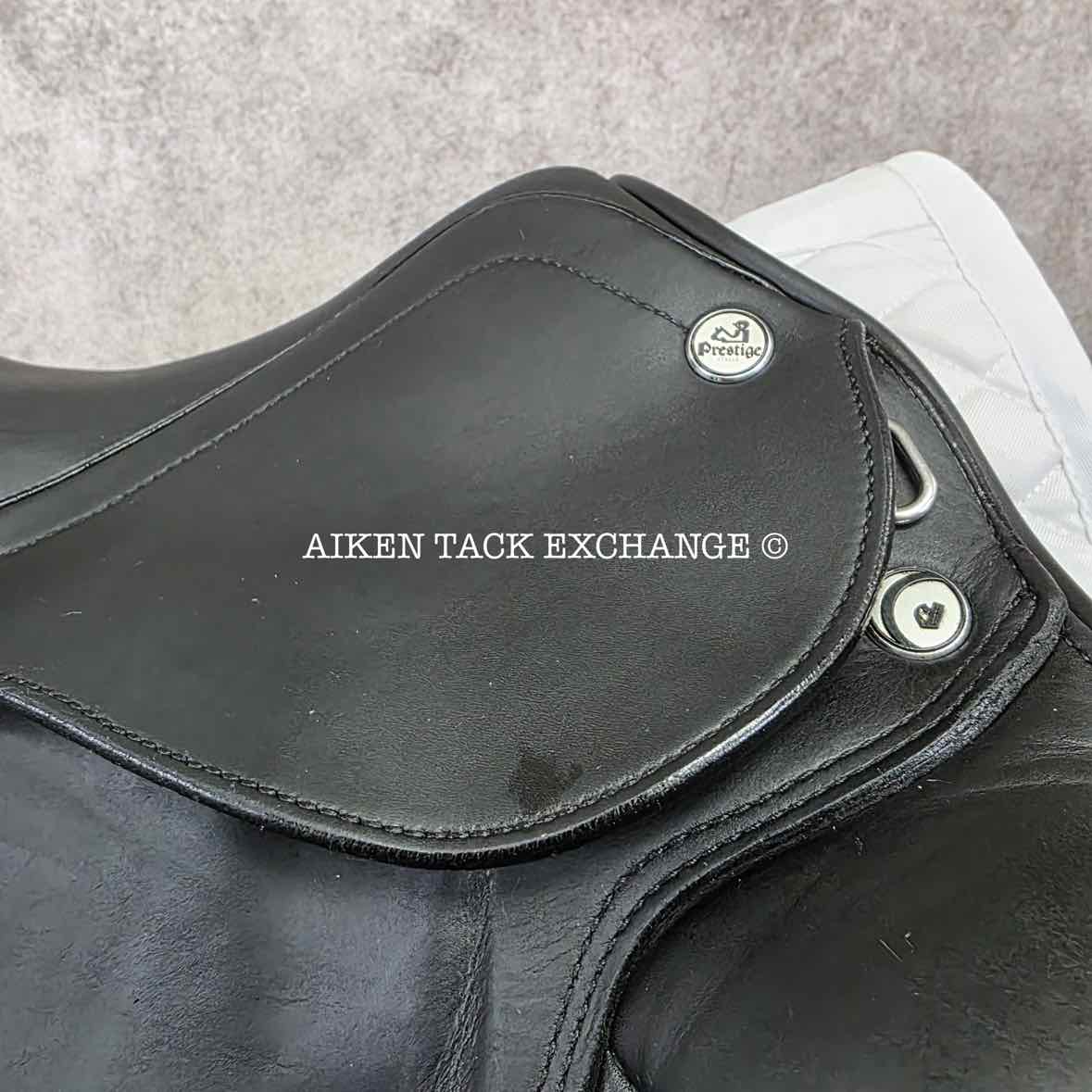 2016 Prestige X-D1D K Zero Monoflap Dressage Saddle, 17" Seat, Wide Tree, Wool Flocked Panels