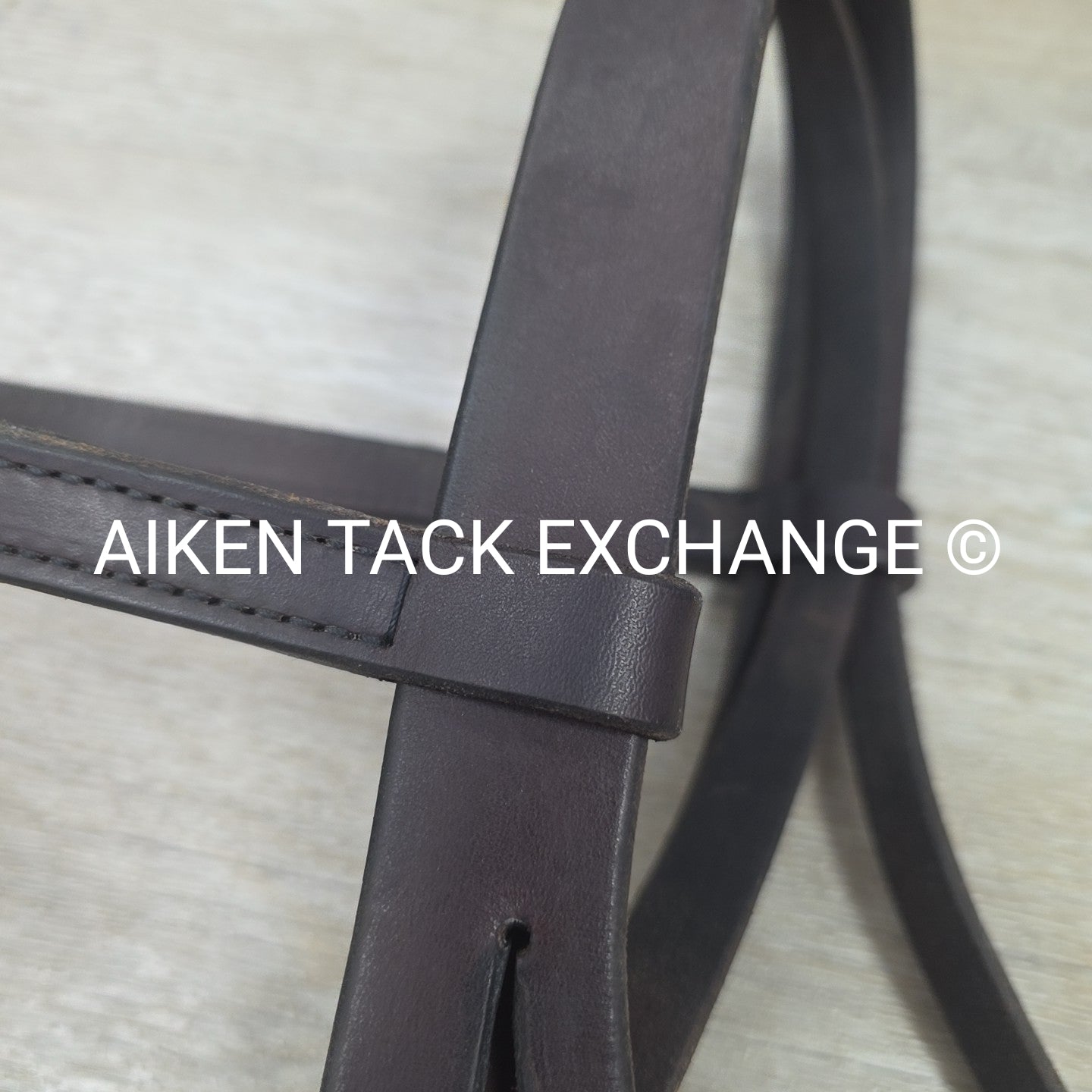 Plain Raised Heavy Duty Bridle, No Reins, Brown, Oversize