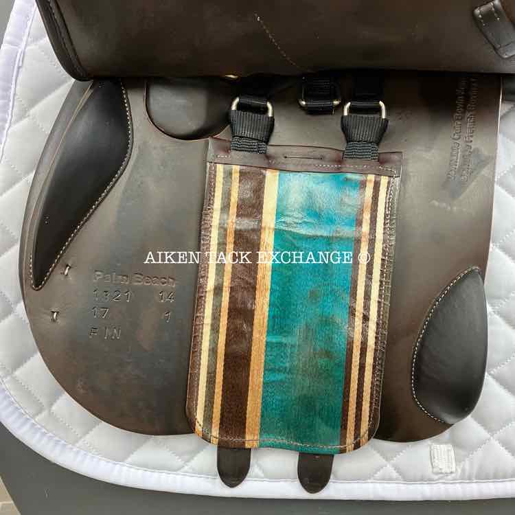 2014 Voltaire Palm Beach Close Contact Jump Saddle, 17" Seat, 1 Flap, Medium Wide Tree, FIN Panels