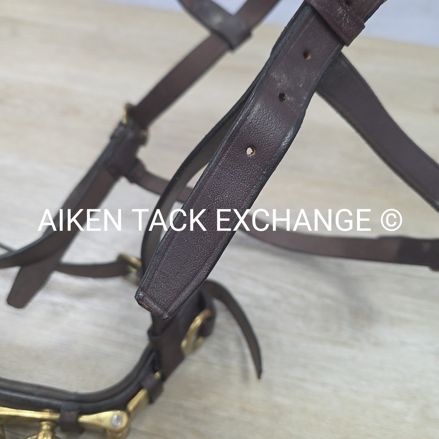 Leather Lunging Cavesson, Brown, Size Full