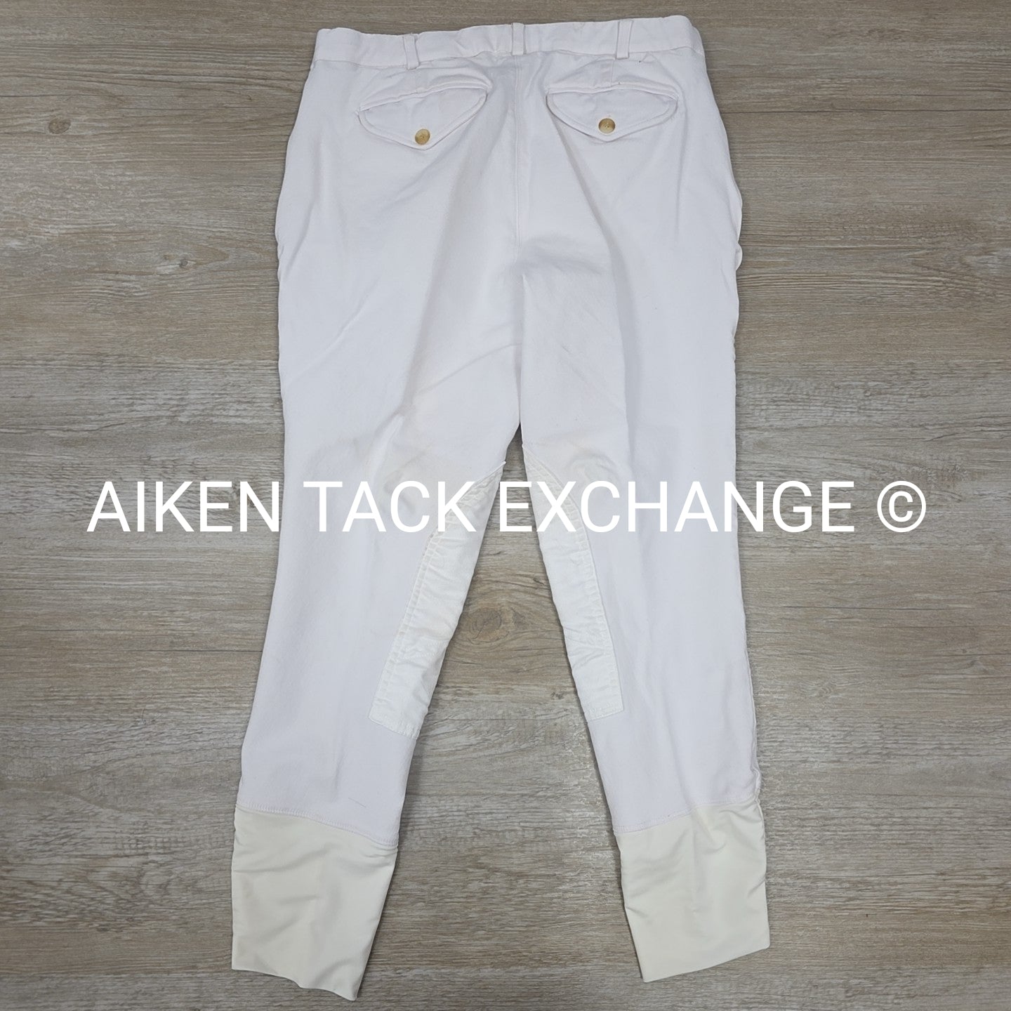 TuffRider Front Zip Cotton Knee Patch Breeches, Men's 34