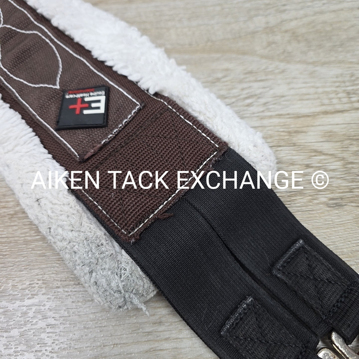 Equine Healthcare International Fleece Girth, Double End Elastic, Brown, 48"