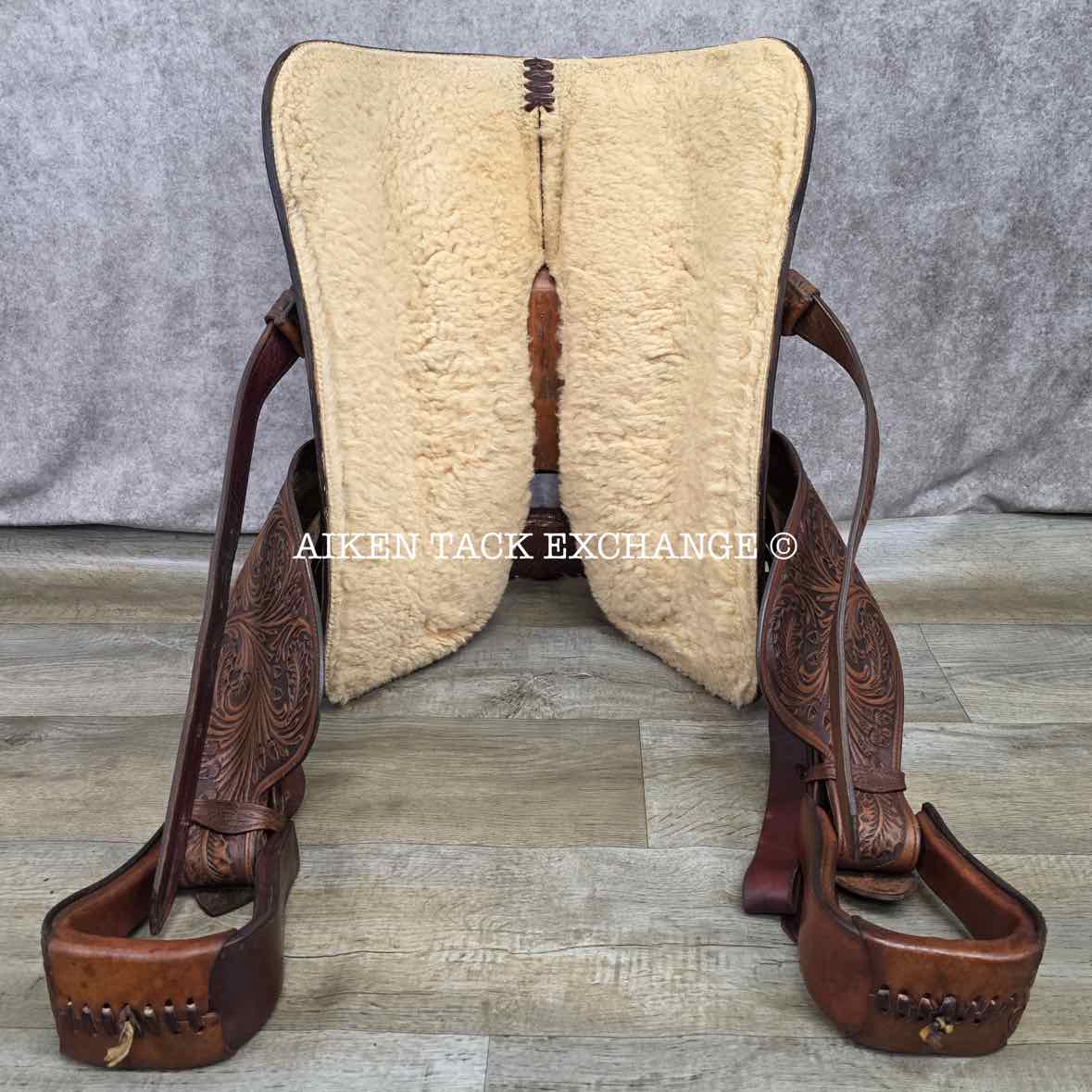 Circle Y Equitation Western Saddle, 15" Seat, Regular Tree - Semi QH Bars