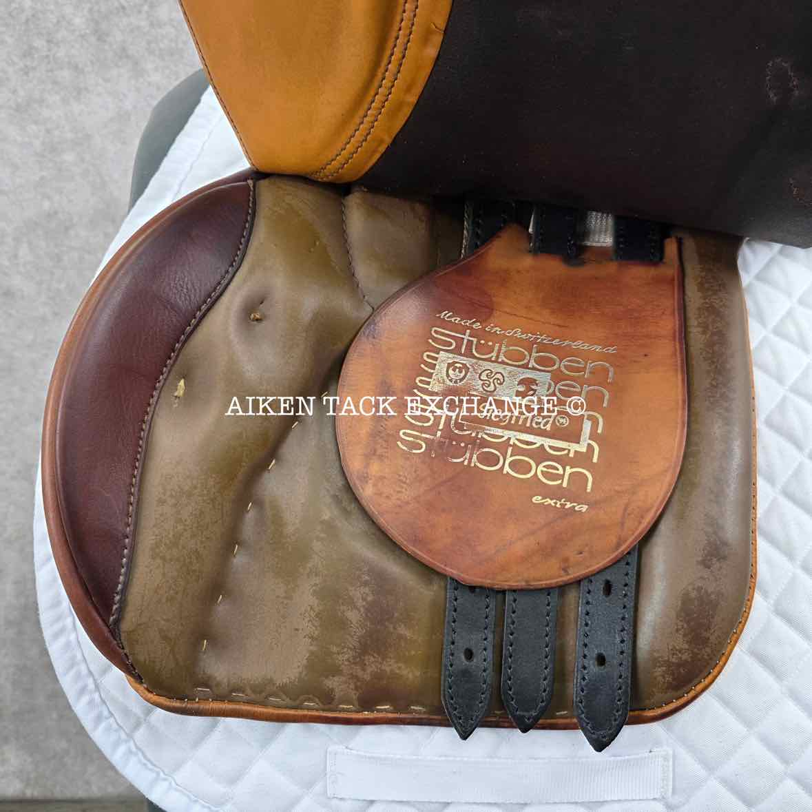 **SOLD** Stubben Siegfried Extra All Purpose Jump Saddle, 18.5" Seat, 30cm Tree - MW, Wool Flocked Panels