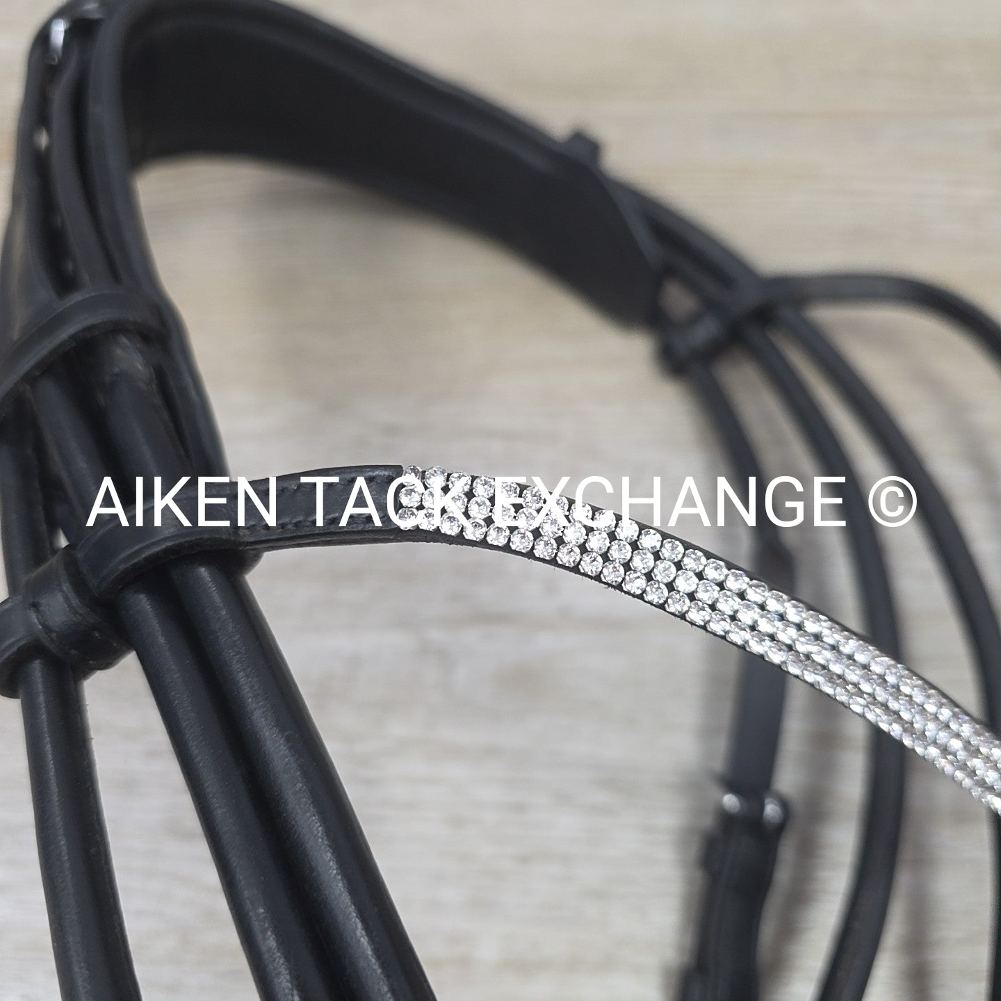 Schockemohle Rolled Dressage Bridle, No Reins, Black, Size Full