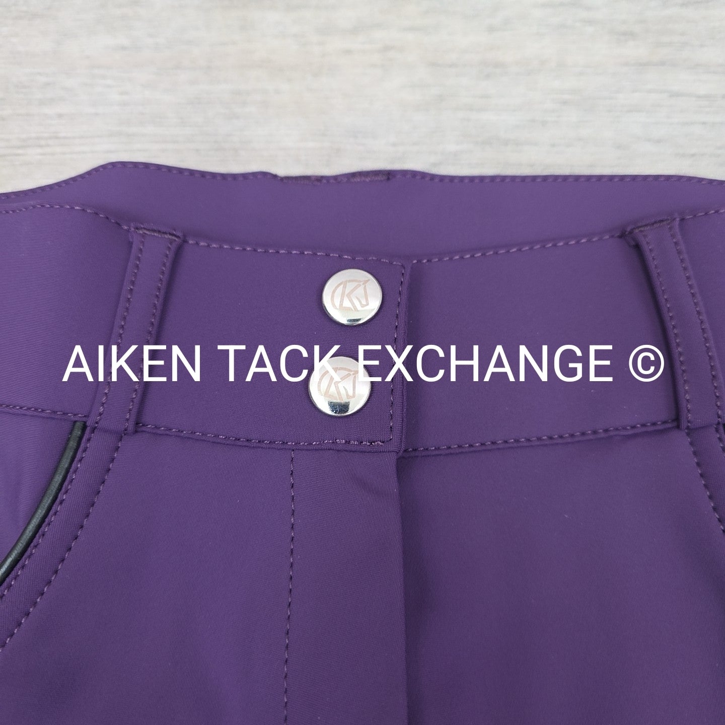 KL Select Gabrielle Knee Patch Breeches, Purple, Women's Size 28R