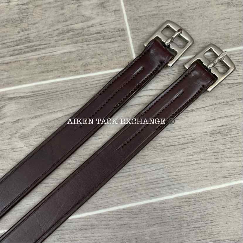Ovation Elite Solid Stirrup Leathers, Brown, 54", Brand New