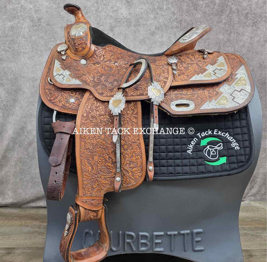 Dale Chavez Western Saddle, 16" Seat, Regular Tree - Semi QH Bars, Comes with Matching Bridle