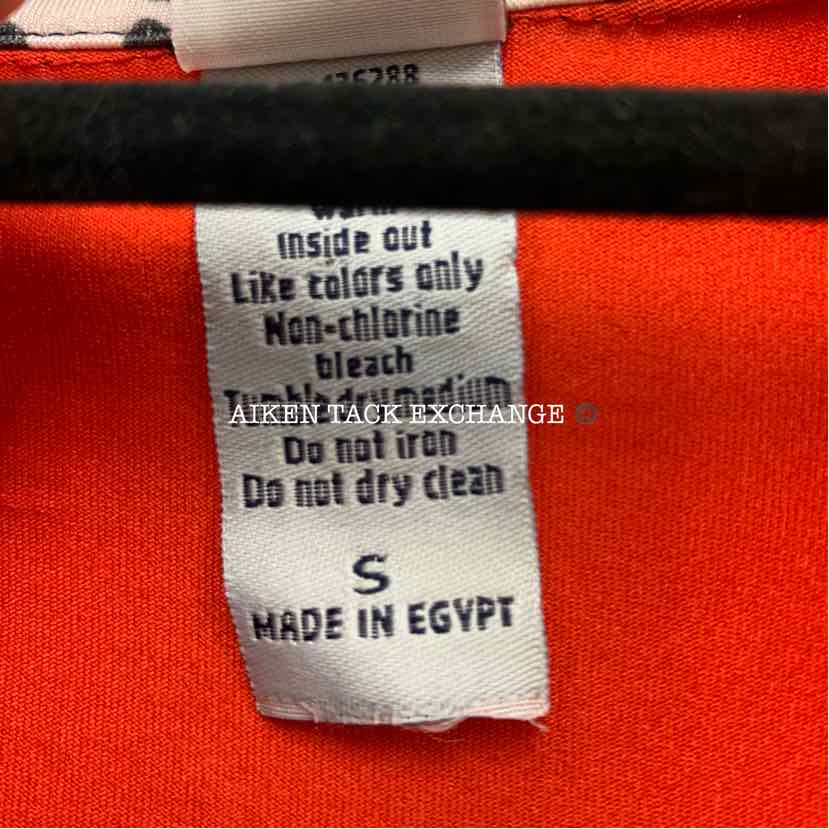 Women's S, FITS Cool Breeze Long Sleeve UPF Sun Shirt, Orange/Zebra, Brand New