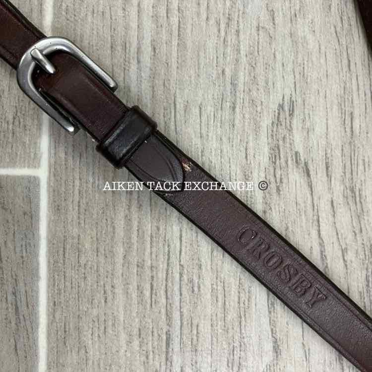 Crosby Plain Raised Bridle with Matching Laced Reins, Sized Cob