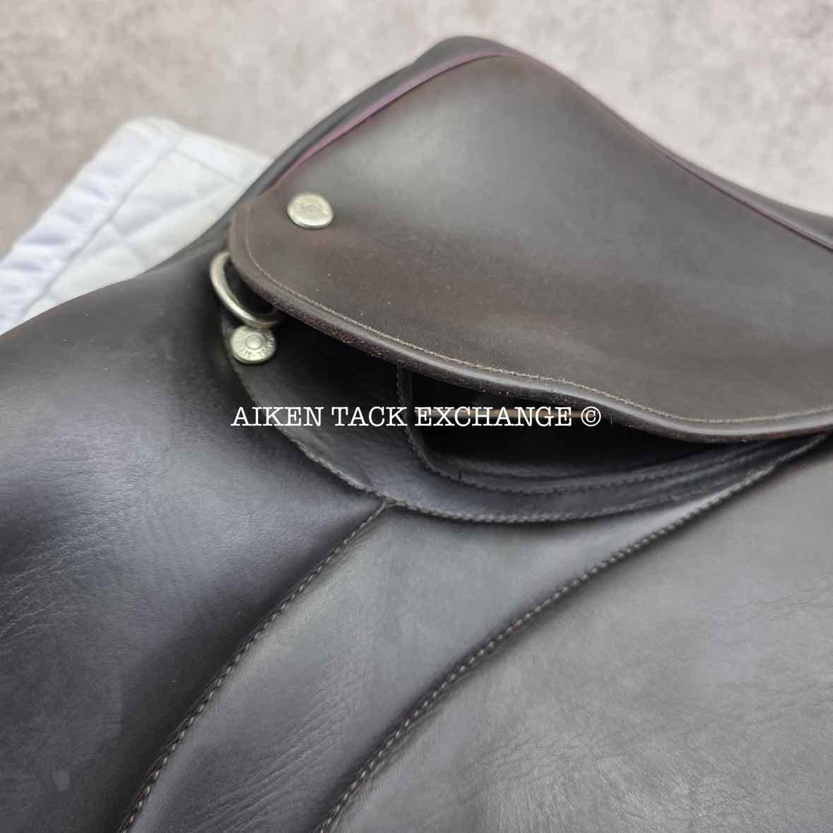 2021 Stackhouse Monoflap Jump Saddle, 18" Seat, Narrow Tree